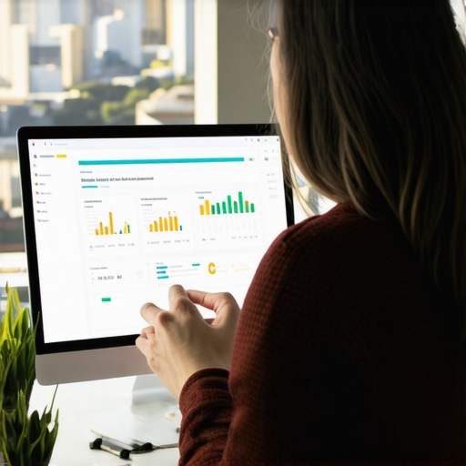 Person working on local SEO strategies with Baton Rouge skyline