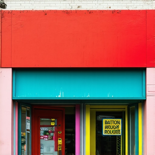 A lively storefront in Baton Rouge with customers and local atmosphere.