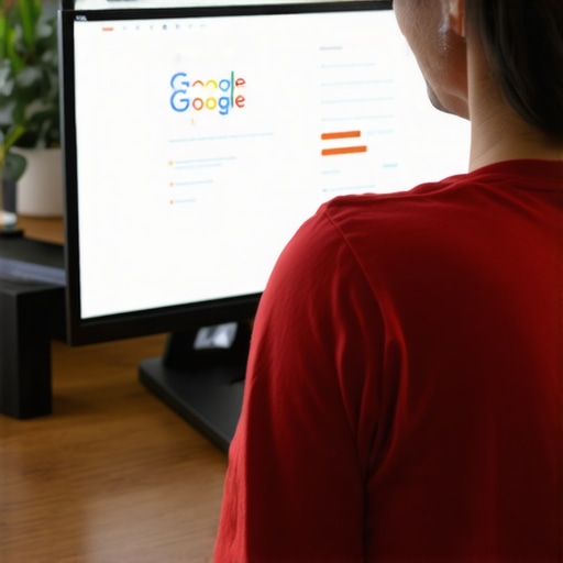 Business owner updating Google My Business listing in Baton Rouge.