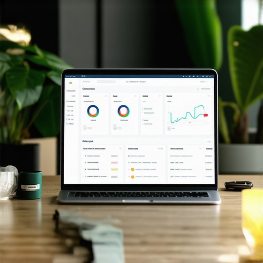 Local SEO Tools for Long-Term Success Laptop with local SEO dashboards and review management tools in a modern office