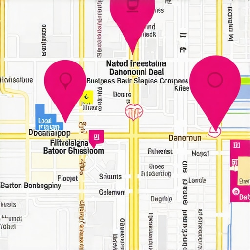 Map showing Baton Rouge businesses with highlighted locations