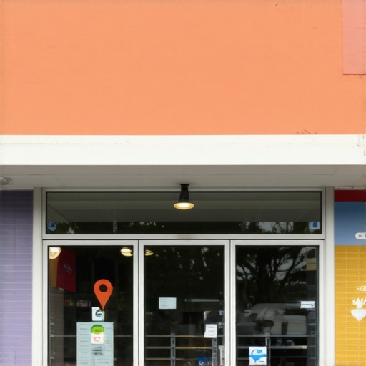Bright Baton Rouge storefront with Google Maps pin overlay