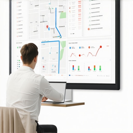 Business owner reviewing Google Maps rankings and SEO analytics for Baton Rouge