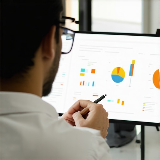 Person reviewing local SEO performance data on a laptop