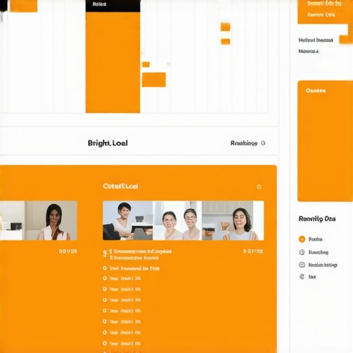 Screenshot of BrightLocal dashboard with citation and ranking analytics