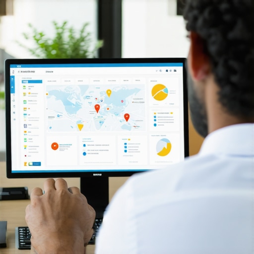 Digital marketing professional reviewing local SEO strategies for Baton Rouge on a computer