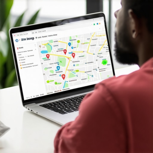 SEO specialist reviewing Baton Rouge map pack rankings on a computer with SEO analytics tools