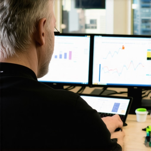 Digital marketing professional reviewing SEO analytics for Baton Rouge business