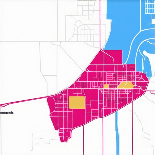 Map of Baton Rouge with zones marked for SEO targeting and Google Maps ranking signals.