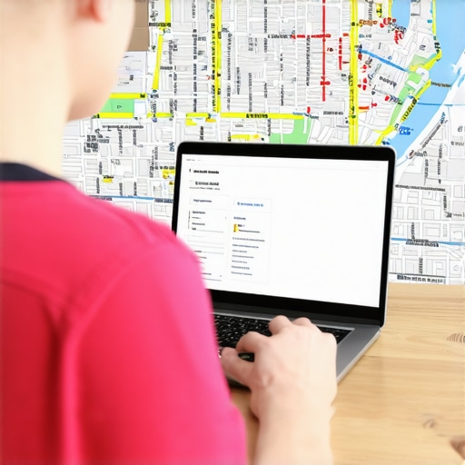 Managing Local SEO Tools in Louisiana Person using SEO software with Louisiana map in background.